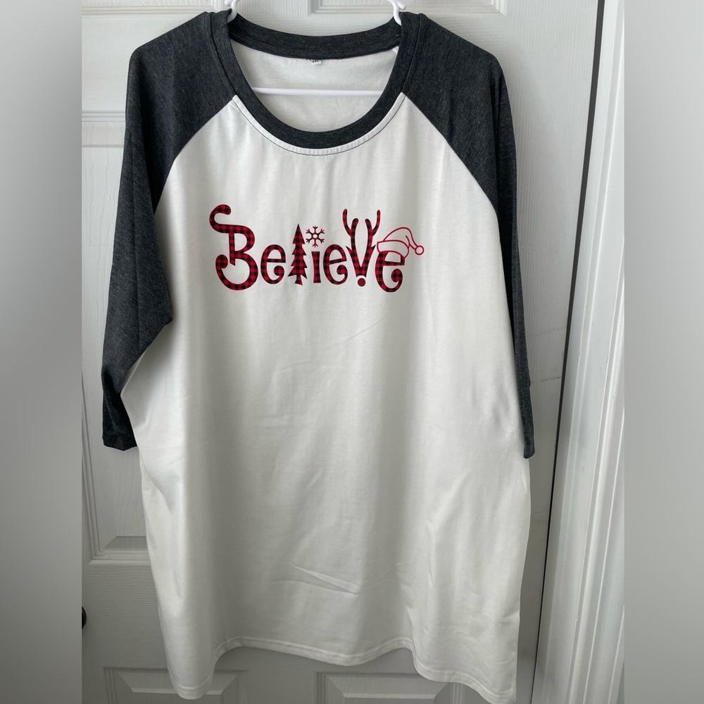 Believe Christmas shirt.  Unisex size 2XL